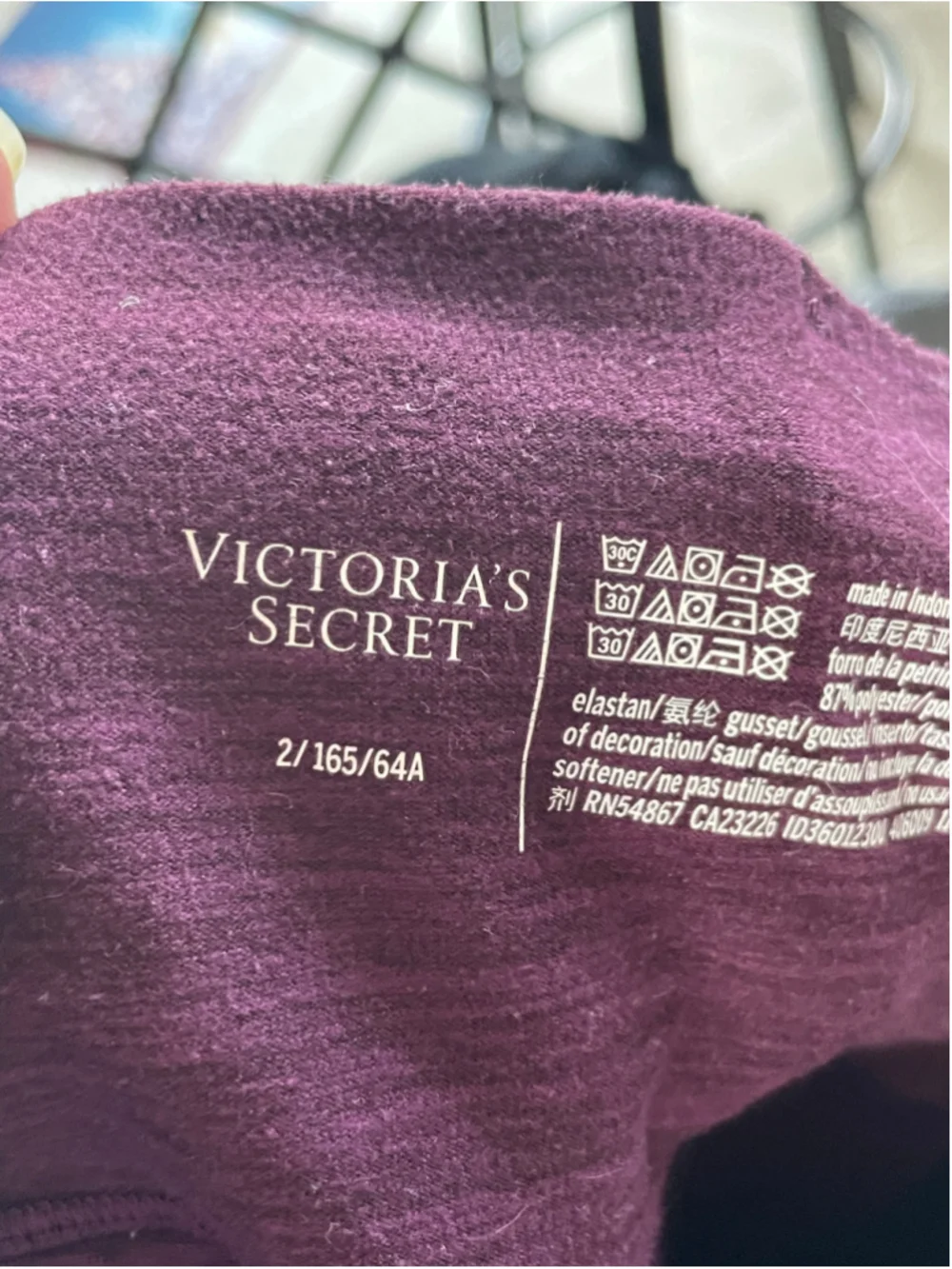 Women's Victoria's Secret Leggings Size 2 Purple